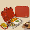 Basil Bento Quad+ 3+1 Compartment Stainless Steel Lunchbox with Mini Box 1250 ml Desi Mitti