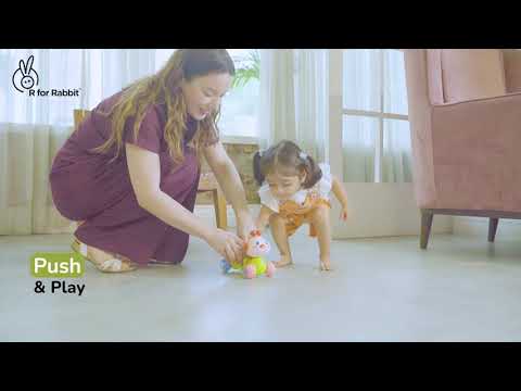 R For Rabbit Orapple Wiggle Colorful Musical Push Toy