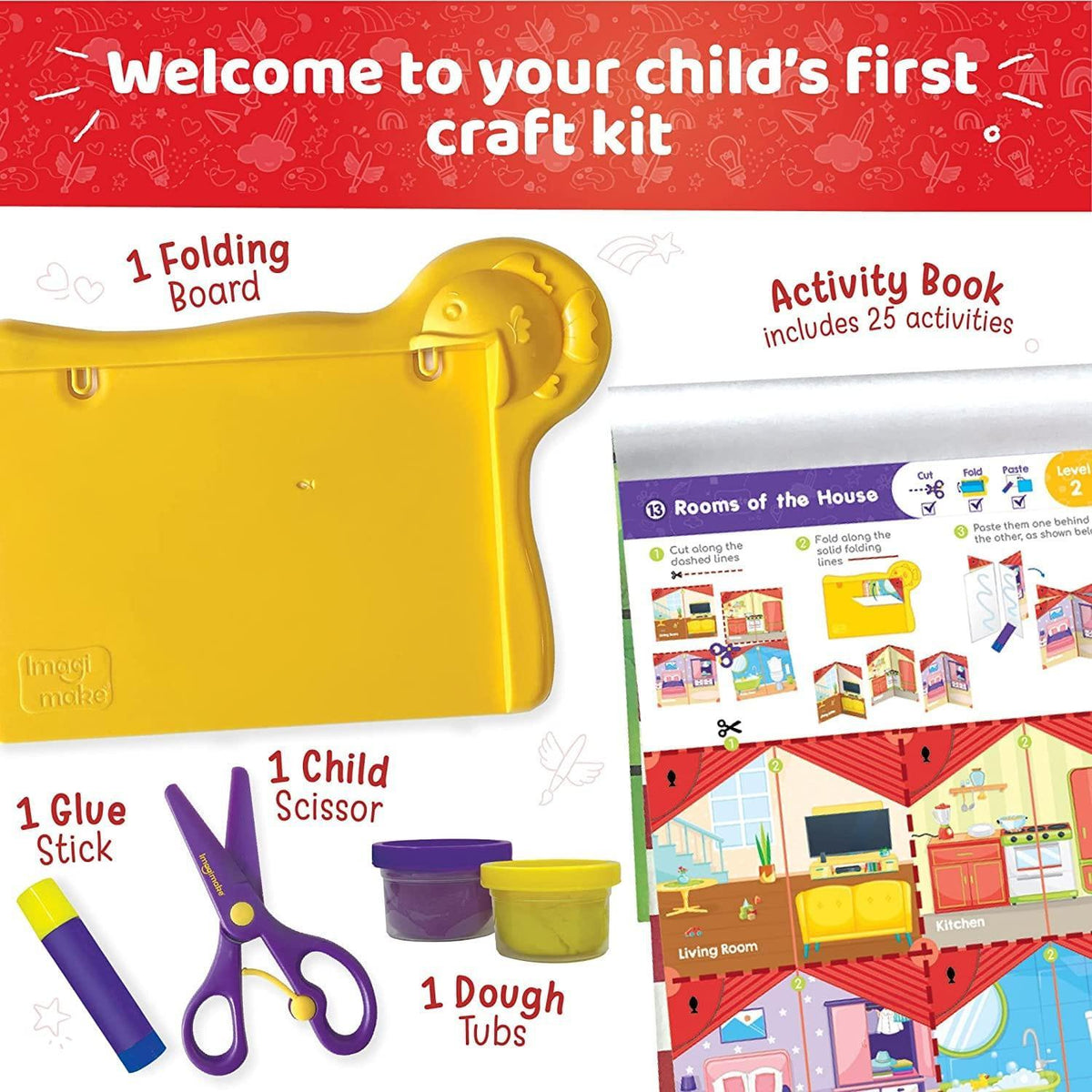 Imagimake My First Craft Kit Scissor Activity Book Craft Kit