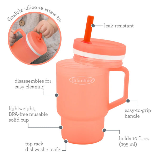 Infantino My 1st Tumbler Silicone 9oz - Pink 260ML