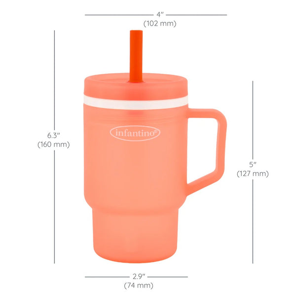 Infantino My 1st Tumbler Silicone 9oz - Pink 260ML