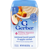 Gerber Powerblend Probiotic Cereal Oatmeal Lentil Peach Apple – 8+ Months