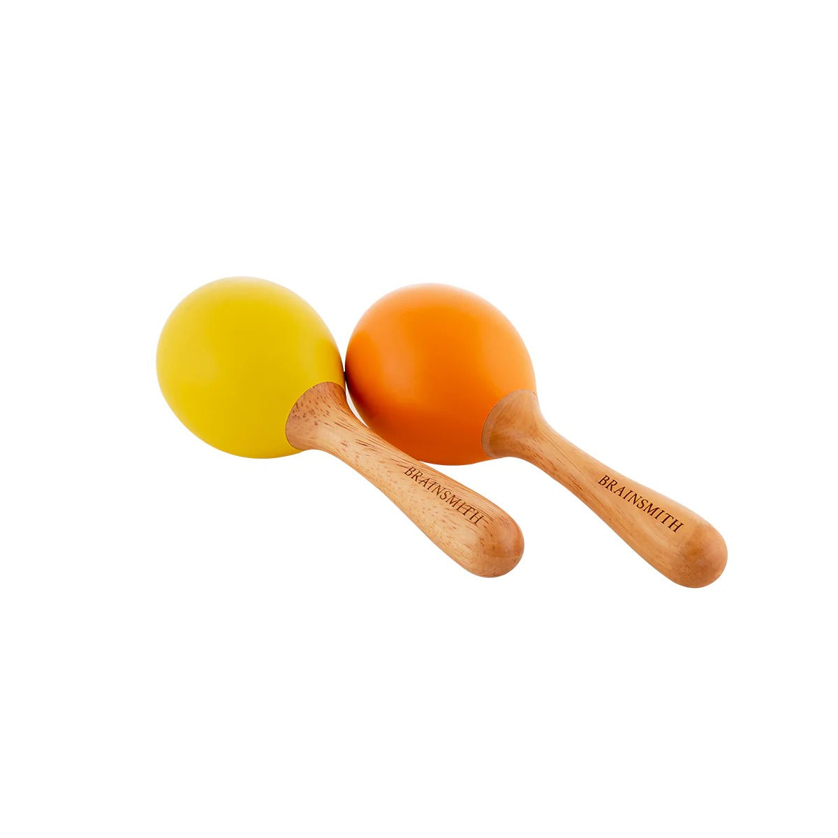Brainsmith Maracas Set of 2 5.5 × 5.5 × 15.5 cm Orange & Yellow