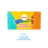 Brainsmith Wooden Xylophone 13.6 × 7 × 0.7 Inches Multicolor
