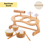 Brainsmith Mini Drum Set | Wooden Musical Toy for Kids 1–6 Years