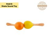 Brainsmith Maracas Set of 2 5.5 × 5.5 × 15.5 cm Orange & Yellow