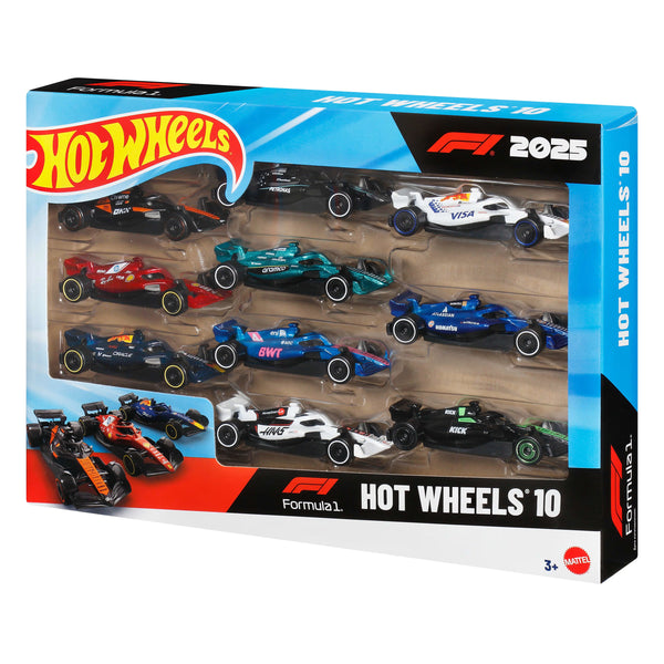 Hot Wheels 2025 Formula One Racing Team Set Of 10