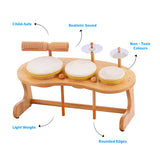 Brainsmith Mini Drum Set | Wooden Musical Toy for Kids 1–6 Years