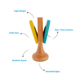 Brainsmith Triangle Castanet Wooden Musical Toy | 6 Months+