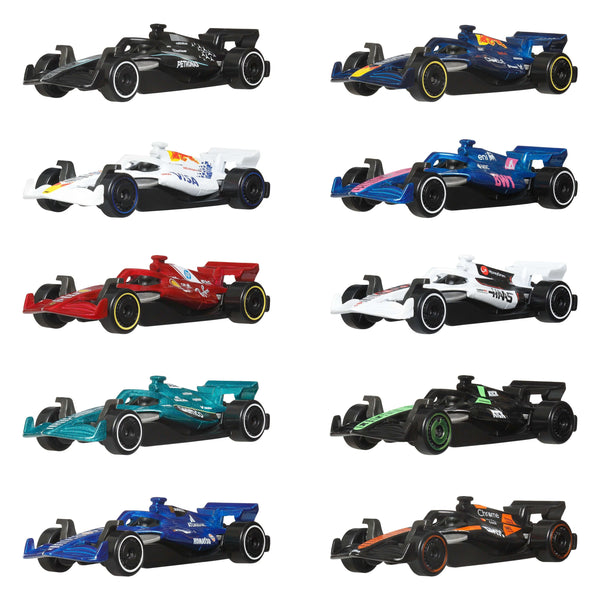 Hot Wheels 2025 Formula One Racing Team Set Of 10