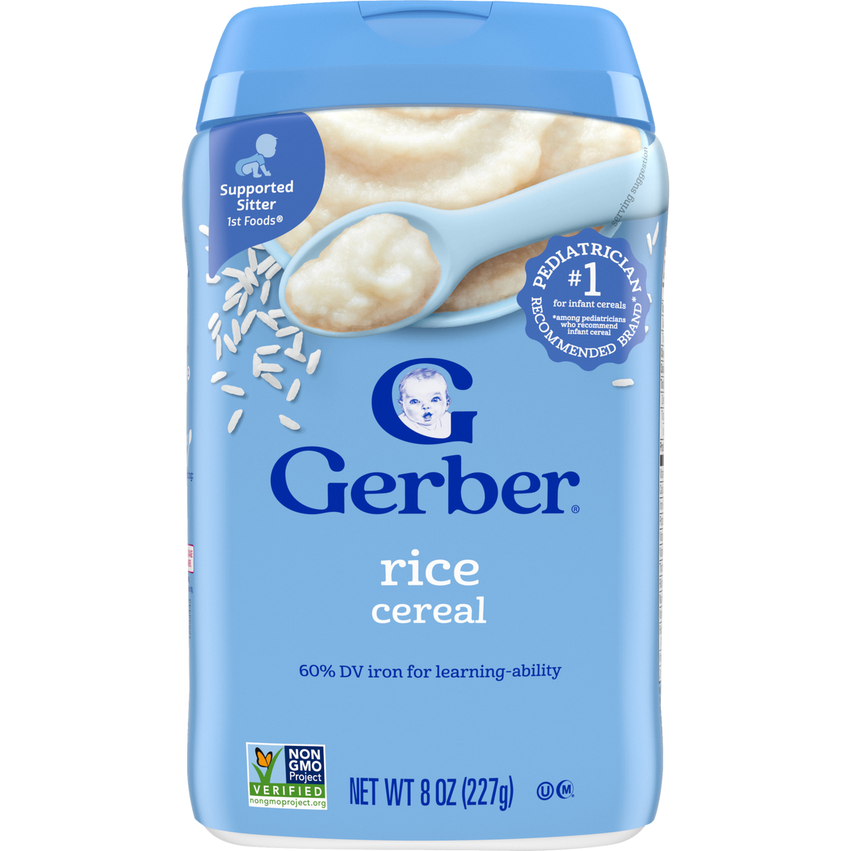 Gerber Whole Grain Rice Cereal for Babies – Single Grain Infant Cereal