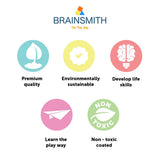 Brainsmith Hand Bell 4.6 × 1.4 × 17.5 cm Natural Wood