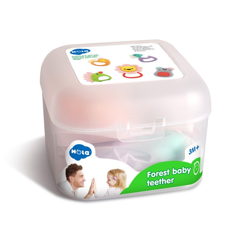 Hola Forest Baby Teether Set of 5 3M+ Multicolor