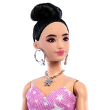 Barbie Deluxe Style Fashion Doll #11 – Pink Denim Star-Print Dress