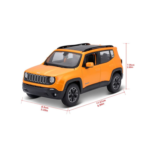 Jeep Renegade Orange 1:24 Maisto Licensed Diecast Scale Model Car