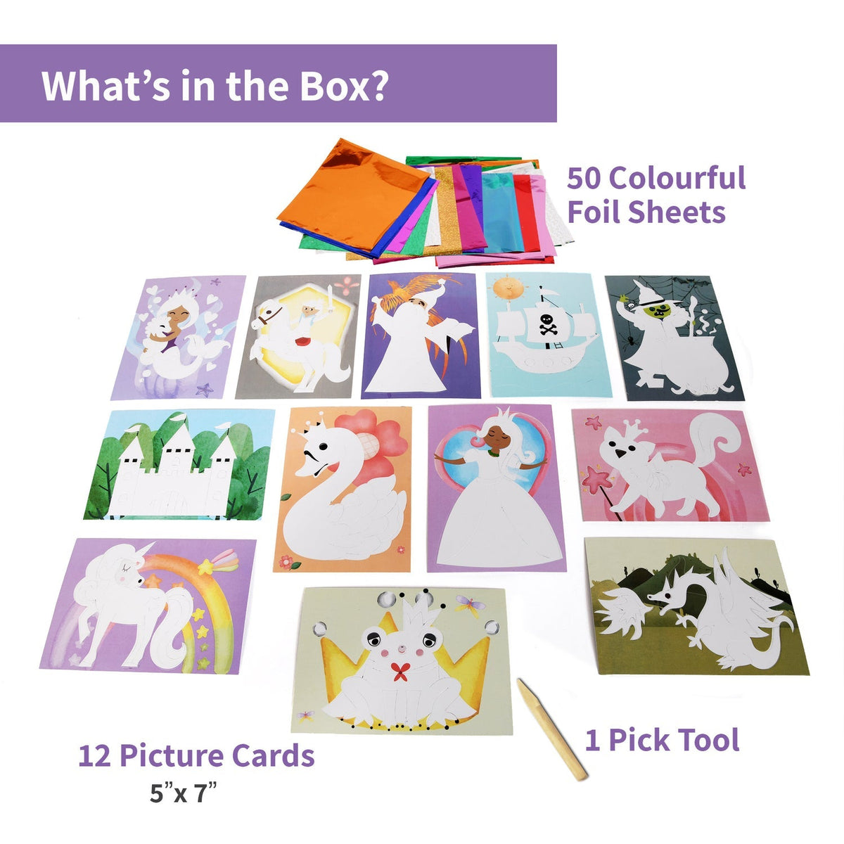Chalk and Chuckles Fabulous Foil Art Magical World 15 × 19 × 3.8 cm Multicolor
