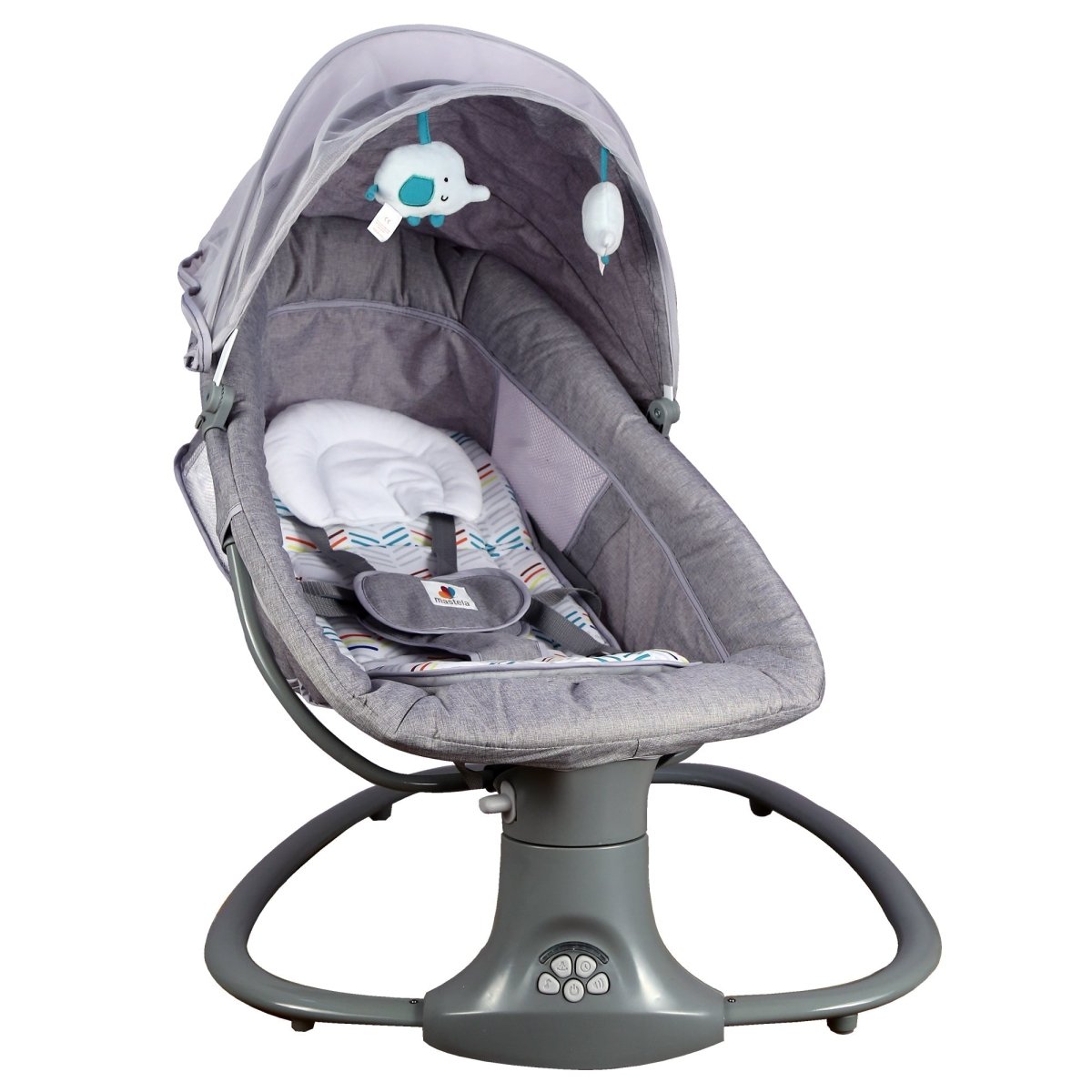 Mastela 3-in-1 Deluxe Multi-Functional Bassinet & Swing 0-36 Months Grey