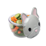 Melii Animal Snack Container with Finger Trap 210ml – Bulldog Grey