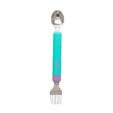 Melii Detachable Spoon & Fork With Case - Mint Spoon Grey Fork