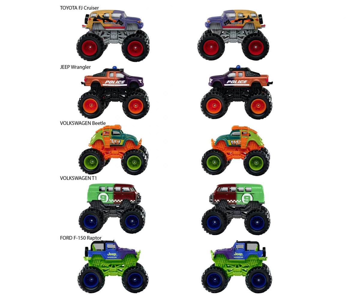 Majorette Monster Rockerz Color Changers Monster Truck 1:64 Scale Assorted