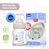 Chicco Well-Being Glass Feeding Bottle 120ml, Slow Flow Neutral 0M+