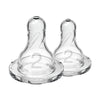 Dr. Brown’s Natural Flow Narrow Level 2 Nipple 2-Pack 3m+ Clear