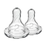 Dr. Brown’s Natural Flow Narrow Level 2 Nipple 2-Pack 3m+ Clear