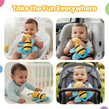 Nuluv Crinkly Bee Baby Sensory Toy 13 × 12.5 × 12.5 cm Yellow & Blue