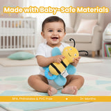 Nuluv Crinkly Bee Baby Sensory Toy 13 × 12.5 × 12.5 cm Yellow & Blue