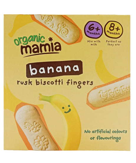 Organic Mamia Rusk Biscotti Fingers - Banana