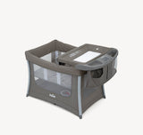 Joie Illusion™ Travel Cot with Bassinet & Changer – Nickel