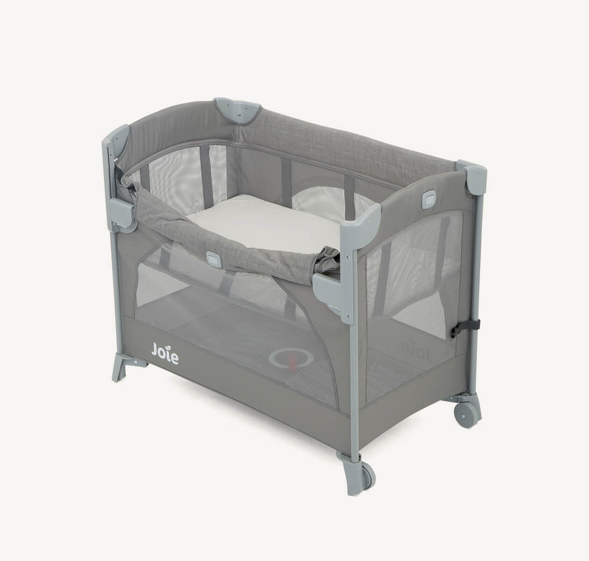 Joie Kubbie™ Sleep Bedside Crib & Travel Cot – Foggy Grey