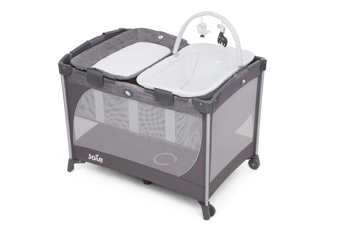 Joie Commuter™ Change & Bounce Travel Cot – Grey