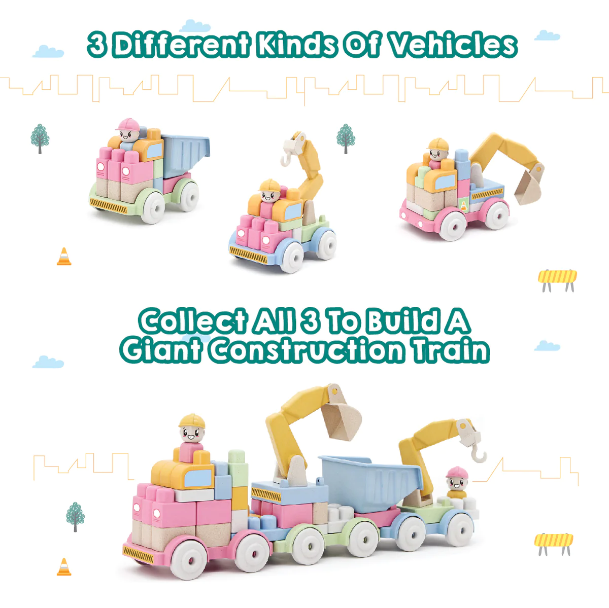 Sunta MIJOY blocks 40 Pieces Excavator