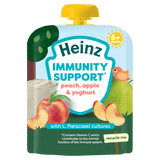 Heinz Immunity Support Peach & Yoghurt with Apple Baby Food Pouch 85 g 6m+