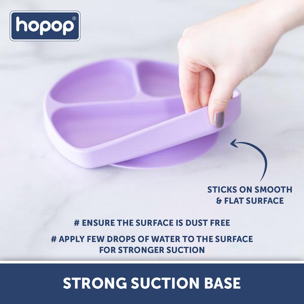 Hopop Silicone Suction Plate - Grey