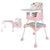 R For Rabbit High Chair Cherry Berry Grand Pink White