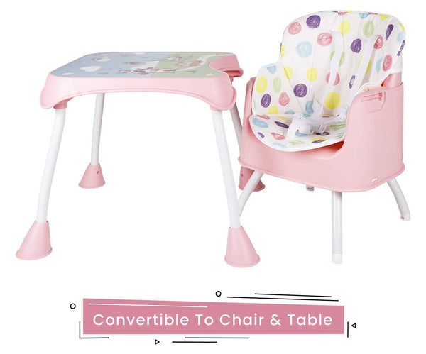 R For Rabbit High Chair Cherry Berry Grand Pink White