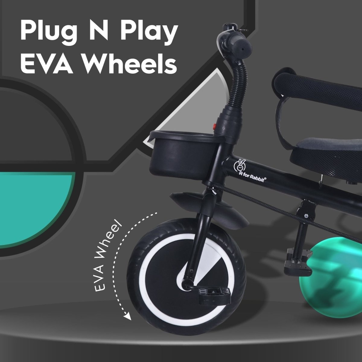 R For Rabbit Tricycle Tiny Toes T30 - Ace Grey
