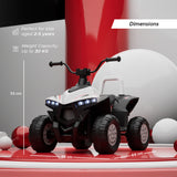 Formula Fun by EMotorad Turbo Trek Electric ATV Ride-On 3Y+ White