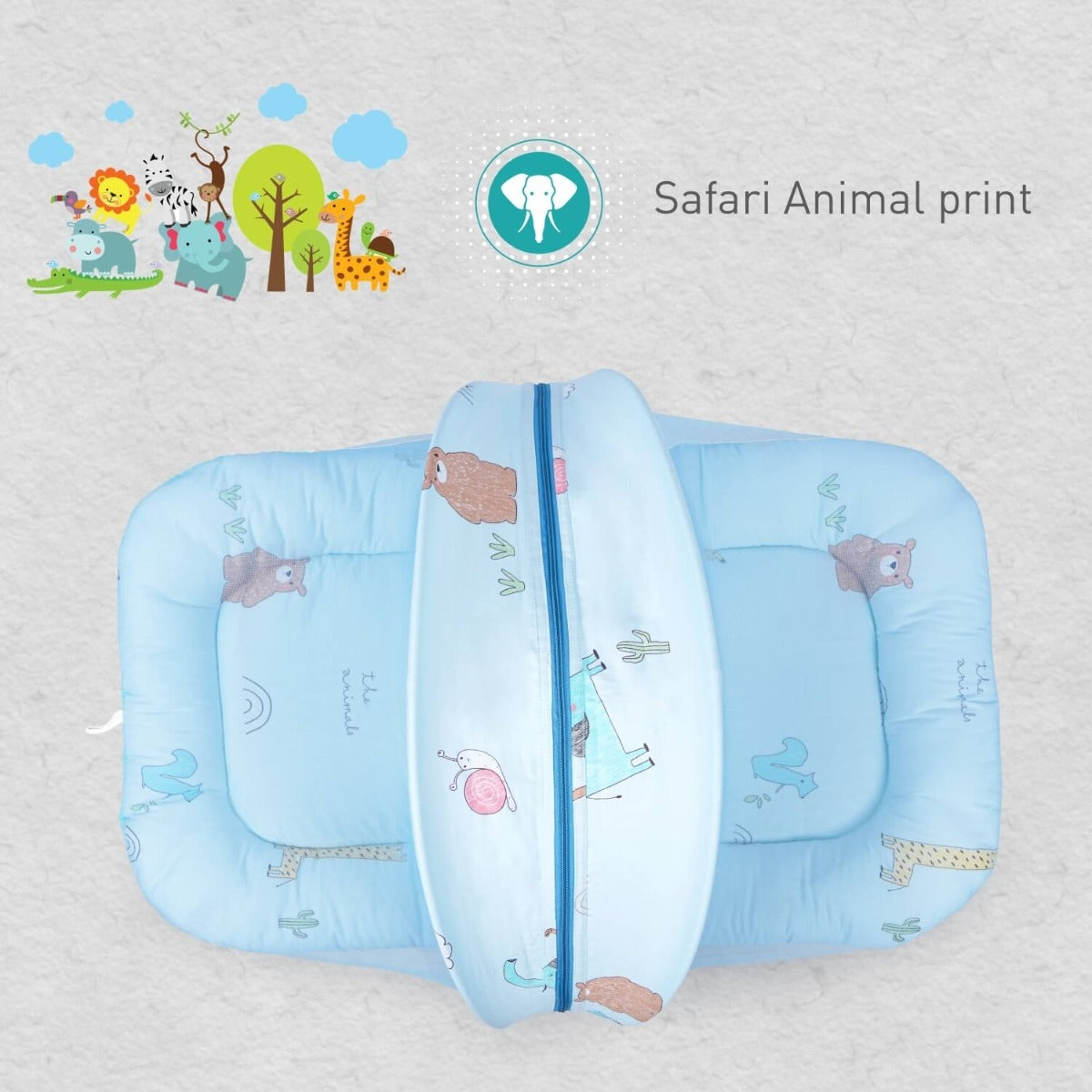 R For Rabbit Bedding Snuggy Safari Blue