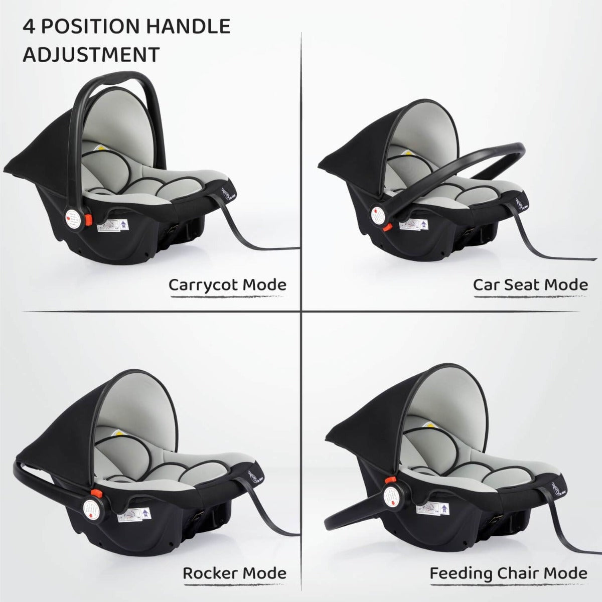 R For Rabbit Car Seat Picaboo Black Grey