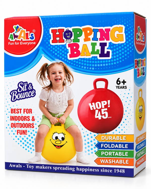 Awals Hopping Ball with Pump 45 cm – Assorted Colour