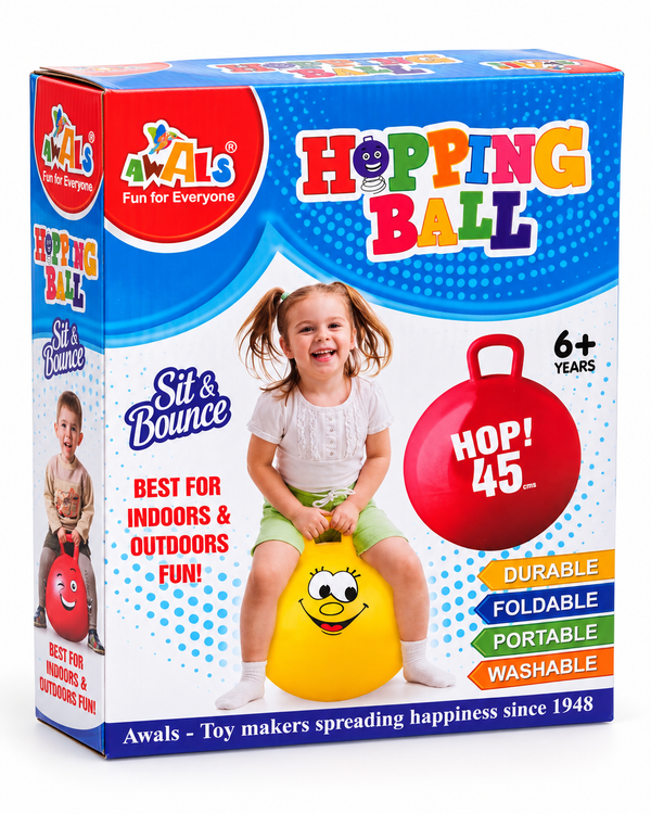 Awals Hopping Ball with Pump 45 cm – Assorted Colour