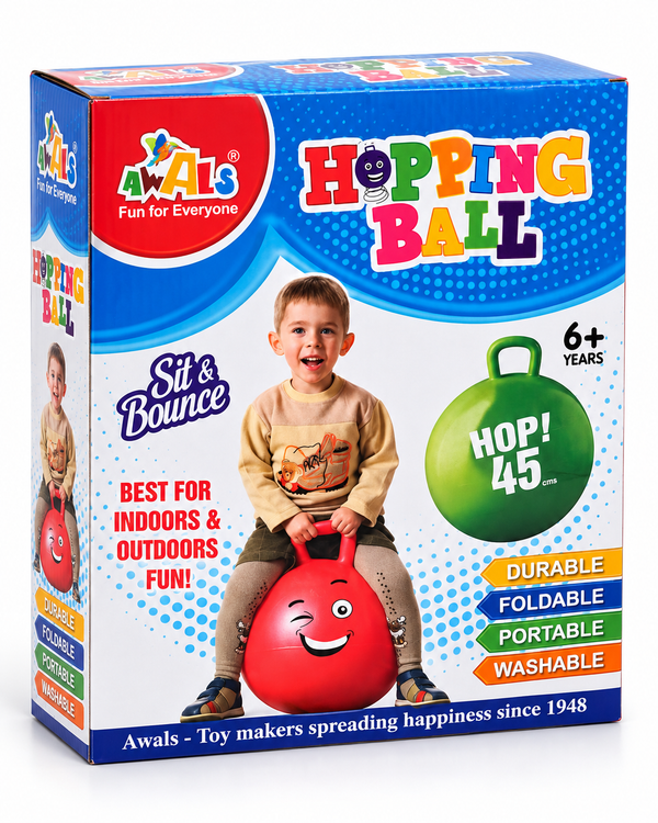 Awals Hopping Ball with Pump 45 cm – Assorted Colour