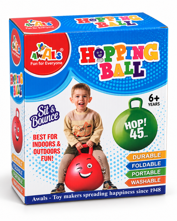 Awals Hopping Ball with Pump 45 cm – Assorted Colour