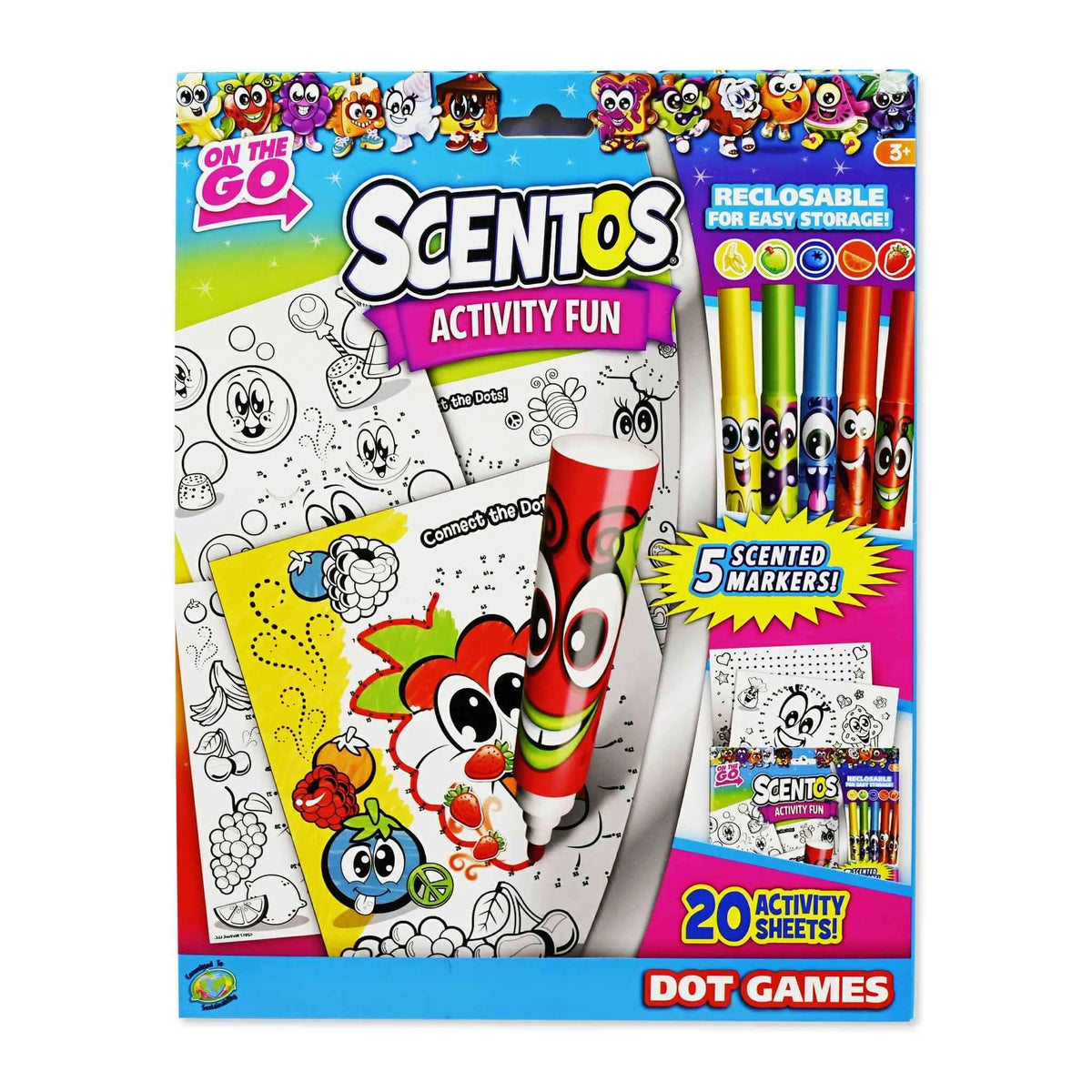 Scentos Activity Fun Dot Games 20 Sheets