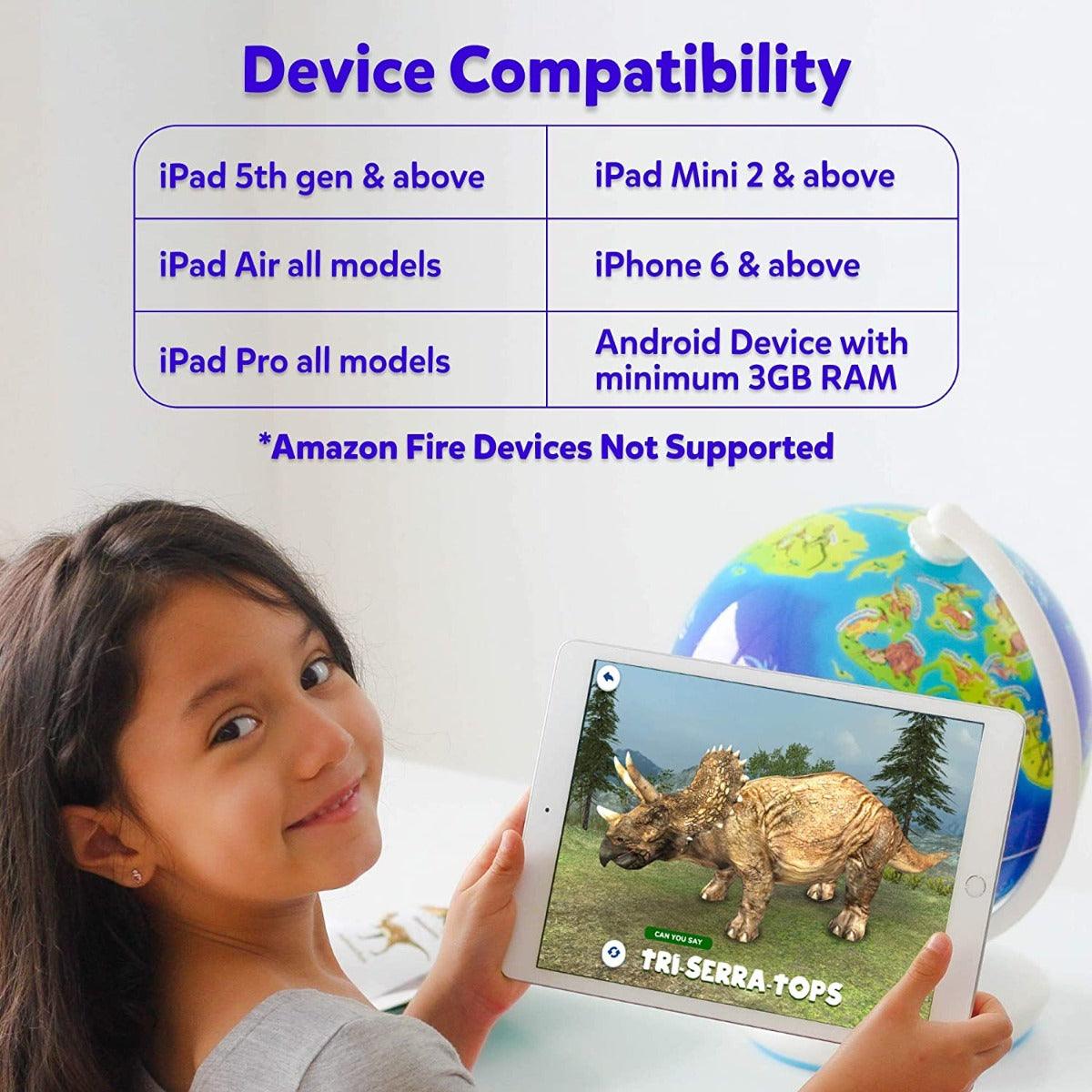Shifu Orboot Dinos - Interactive AR World of Dinosaurs Globe for Kids
