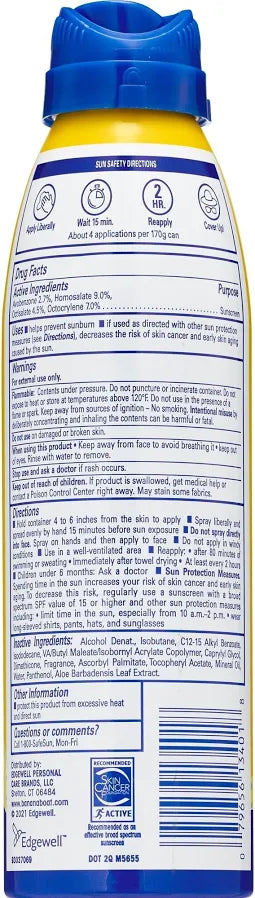 Banana Boat Kids Clear Sunscreen Spray SPF 65 170g – Yellow