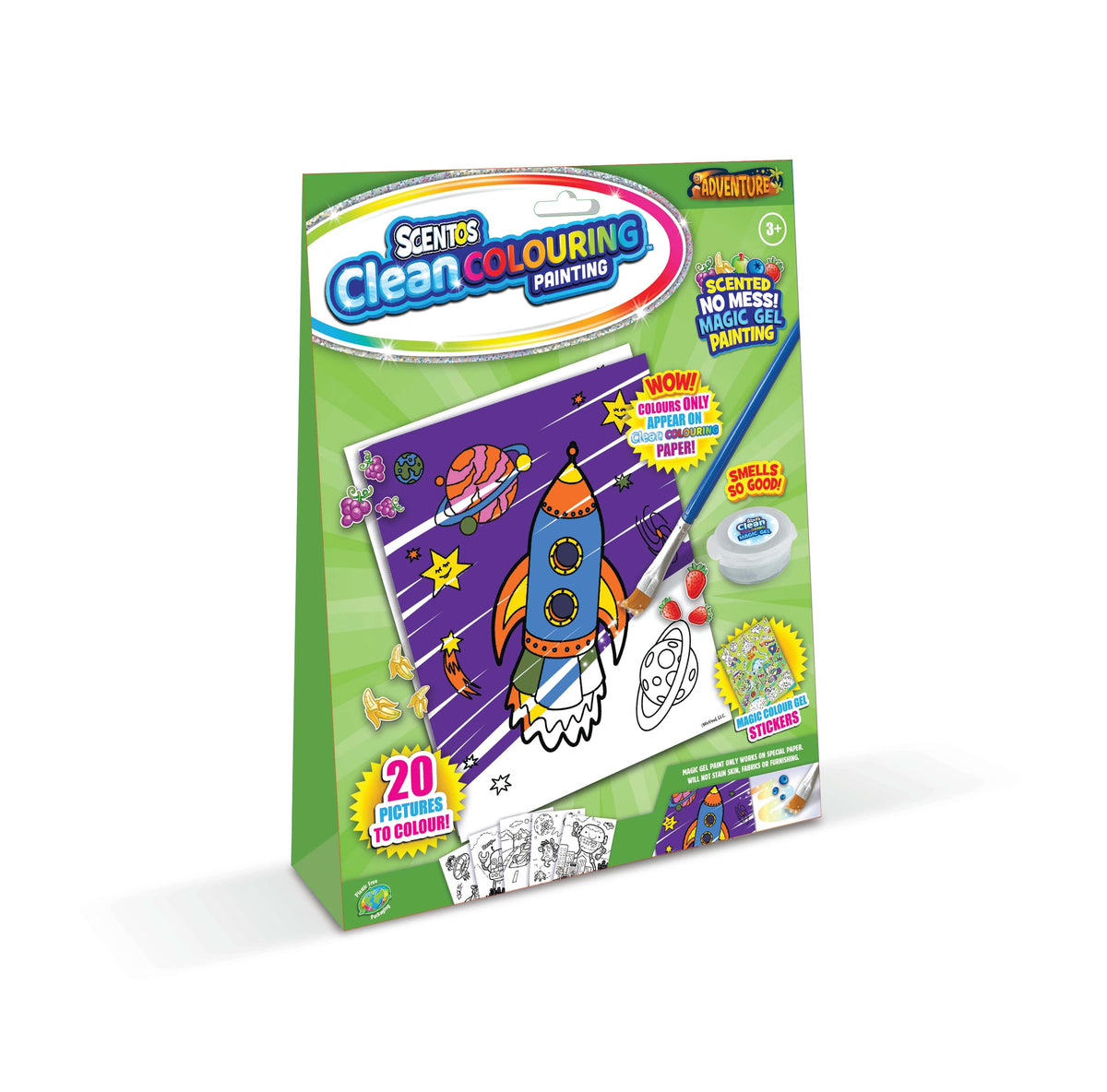Scentos CleanColouring Magic Gel Painting Adventure Set